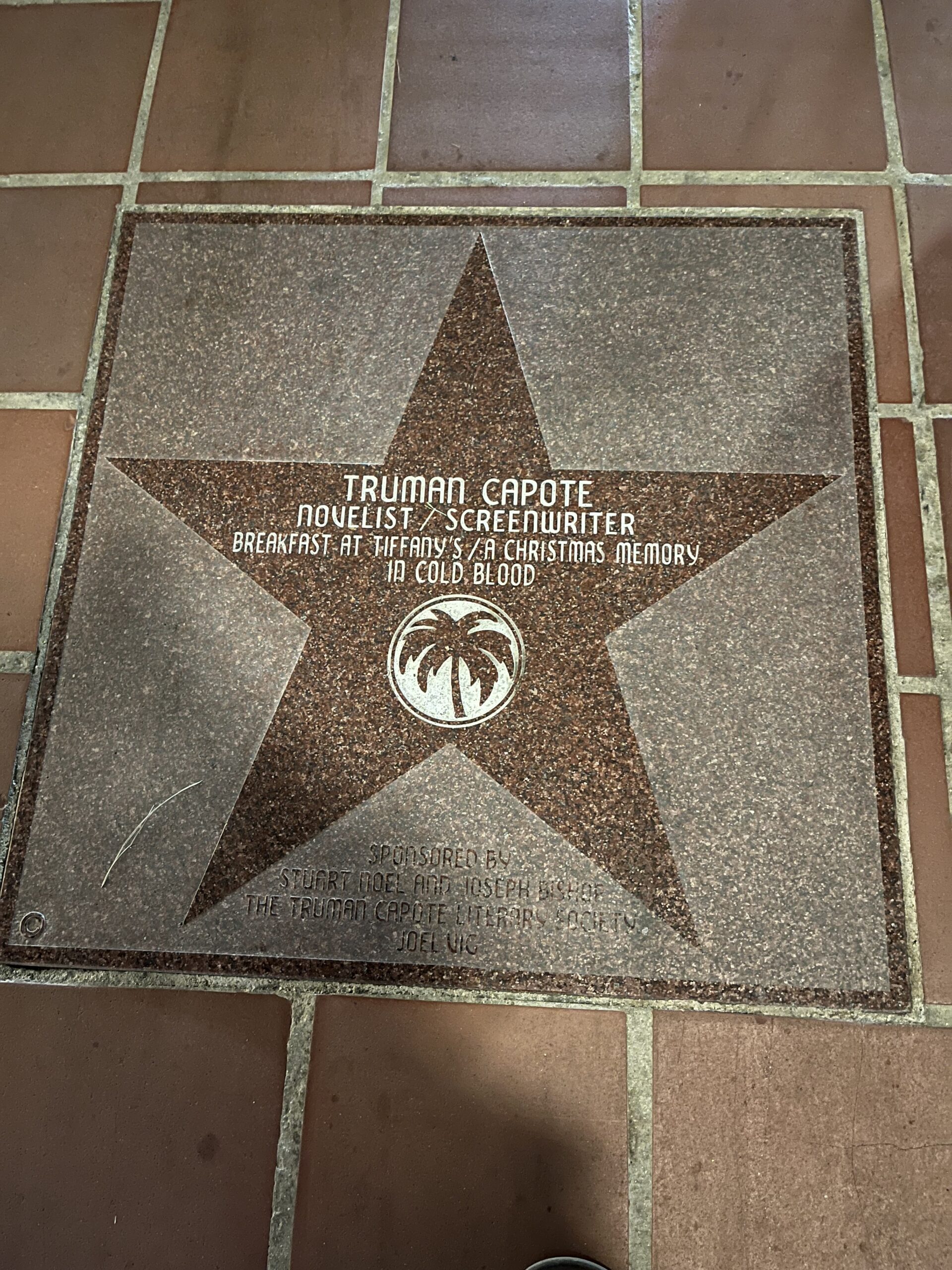 Truman Capote sidewalk star, Palm Springs, CA